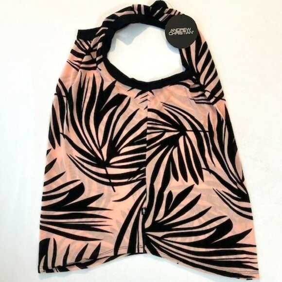 Andrew Christian Size L Sheer Mesh Tank Top - Pink Sand/Black - Picture 5 of 8